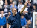 Ange Postecoglou, Manager of Tottenham Hotspur, salutes the crowd at the final whistle at the Tottenham Hotspur on August 24, 2024