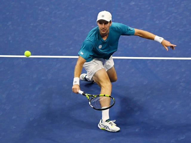 Botic van de Zandschulp in action at the US Open on August 29, 2024