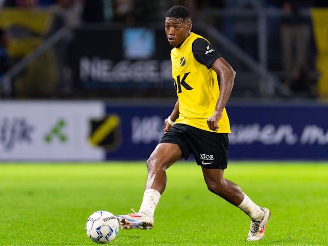 Serian Valerius in action with NAC Breda on August 29, 2024