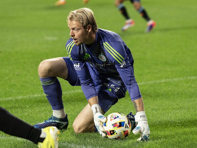  Chicago Fire goalkeeper Chris Brady on August 24, 2024