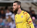 David de Gea in action for Fiorentina in the Conference League Playoff round first leg against Puskas Academy on August 22, 2024