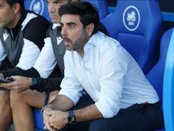 APOEL head coach David Gallego reacts during UEFA Europa League play offs game between RFS (Latvia) and APOEL (Cyprus) on August 22, 2024 [on August 27, 2024]