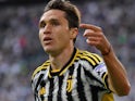 Federico Chiesa celebrates scoring for Juventus in May 2024