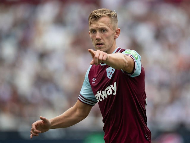 West Ham United's James Ward-Prowse in action on August 10, 2024