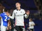 Fulham's Jay Stansfield celebrates scoring on August 27, 2024