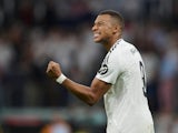 Kylian Mbappe celebrates scoring for Real Madrid on September 1, 2024