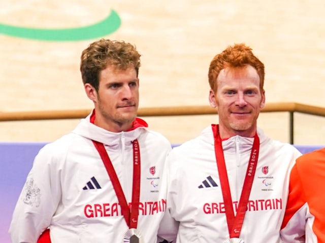 Stephen Bate of Great Britain and Christopher Latham of Great Britain at the Paris 2024 Paralympics on August 29, 2024