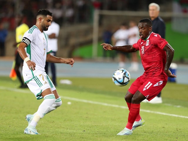 Algeria's Riyad Mahrez in action against Equatorial Guinea on September 5, 2024