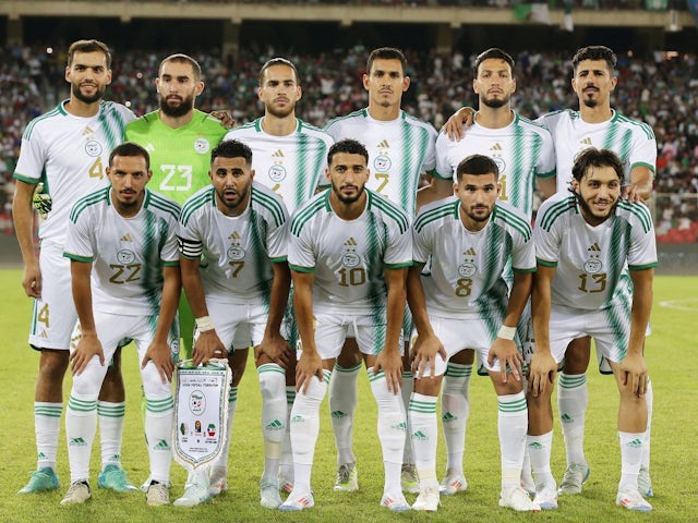 Algeria players line up on September 5, 2024