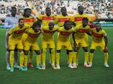 Angola players line up on February 2, 2024