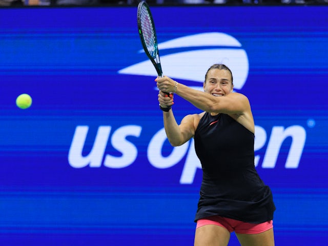 Aryna Sabalenka in action at the US Open on August 30, 2024