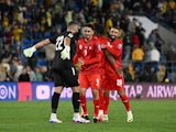 Bahrain players celebrate their win on September 5, 2024