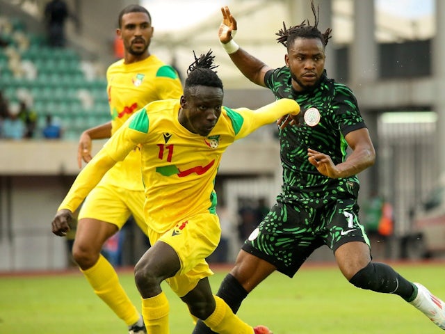 Abdoul Rachid Moumini of Benin in action against Nigeria on September 7, 2024