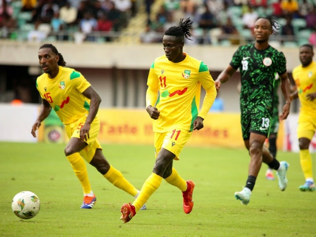 Abdoul Rachid Moumini of Benin in action versus Nigeria on September 7, 2024