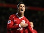 Cristiano Ronaldo celebrates scoring for Manchester United in 2007