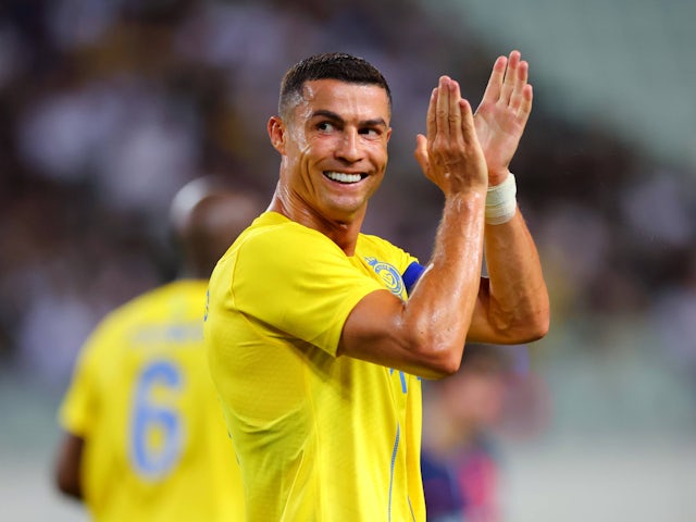 Al-Nassr's Cristiano Ronaldo reacts on July 25, 2023