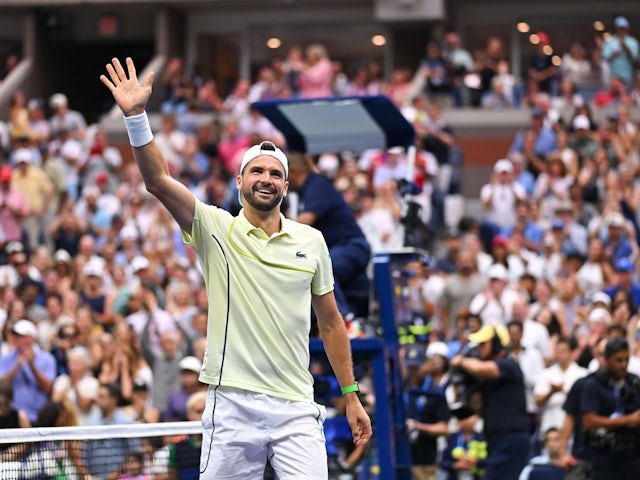 Grigor Dimitrov at the US Open on September 1, 2024