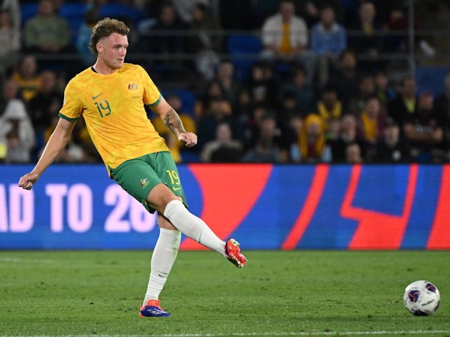 Harry Souttar of Australia during his side's FIFA World Cup qualifier match against Bahrain on September 5, 2024