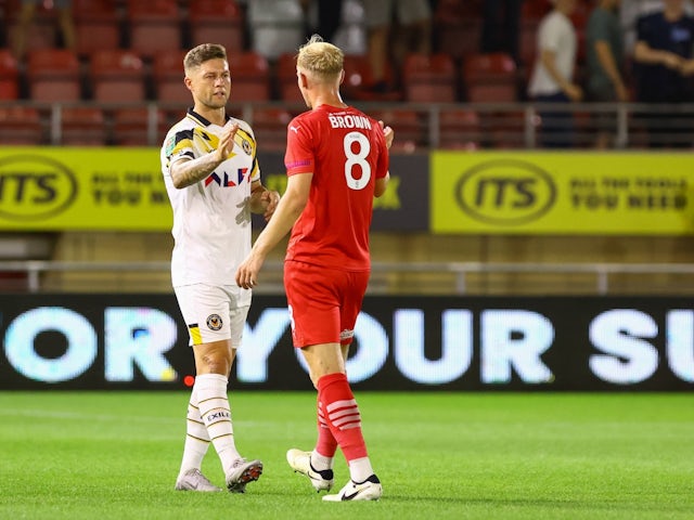 James Clarke of Newport County on August 13, 2024