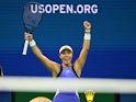 Jessica Pegula reacts at the US Open on September 5, 2024