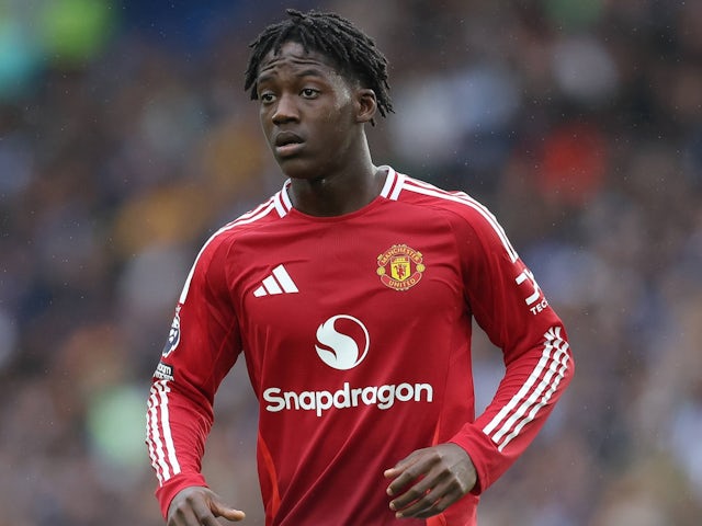 Manchester United midfielder Kobbie Mainoo on August 24, 2024