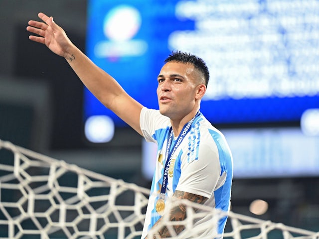 Copa America Final at Hard Rock Stadium in Miami Gardens, Florida, USA; Lautaro Martinez of Argentina