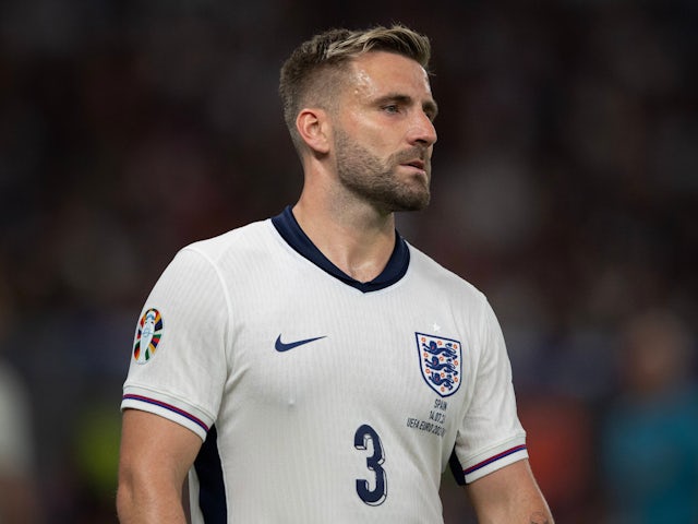 England's Luke Shaw pictured in July 2024