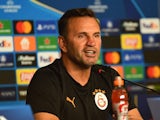 Galatasaray head coach Okan Buruk at a press conference on August 26, 2024