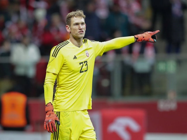 Rihards Matrevics of Latvia seen during his side's friendly match against Poland on November 21, 2024