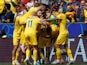 Romania celebrate Nicolae Stanciu's goal on June 17, 2024