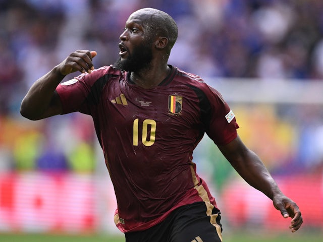 Romelu Lukaku from Belgium at the Euro 2024