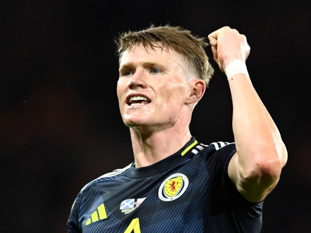 Scott McTominay celebrates scoring for Scotland in September 2024