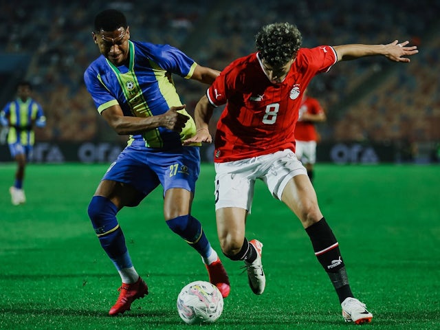 Mo Sagaf of Tanzania in action against Egypt on January 7, 2024