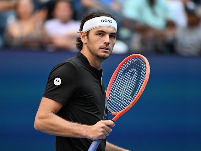 Taylor Fritz reacts at the US Open on September 3, 2024