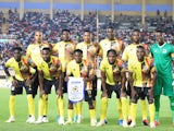 Uganda players pose for a photo before a World Cup qualifier  on September 7, 2024