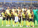 Uganda players pose for a photo before a World Cup qualifier  on September 7, 2024