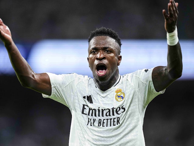 Vinicius Junior of Real Madrid at Santiago Bernabeu stadium on September 01, 2024