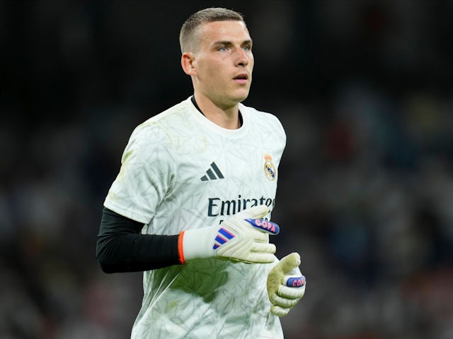 Real Madrid goalkeeper Andriy Lunin pictured on September 1, 2024