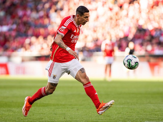 Angel Di Maria in action for Benfica on May 12, 2024