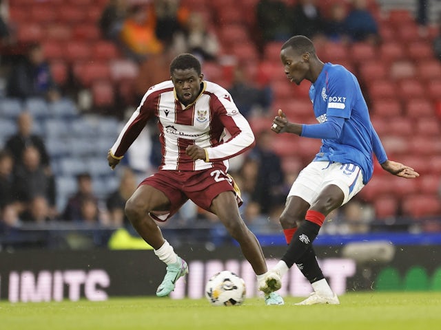 Benji Kimpioka for St Johnstone vs Rangers on August 17, 2024