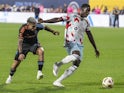 Carlos Teran of Chicago Fire in action against New York City FC on August 24, 2024