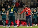 England v Australia Mitchell Marsh of Australia shakes hands with Saqib Mahmood  on September 7, 2024