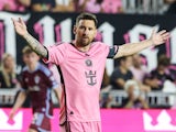 Inter Miami's Lionel Messi reacts on April 6, 2024