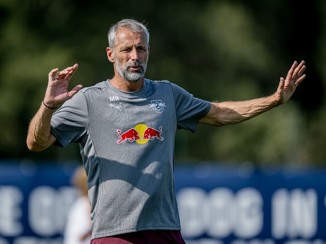 Marco Rose of RB Leipzig during training on September 3, 2024