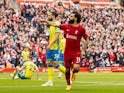 Liverpool's Mohamed Salah celebrates scoring against Nottingham Forest on April 22, 2023