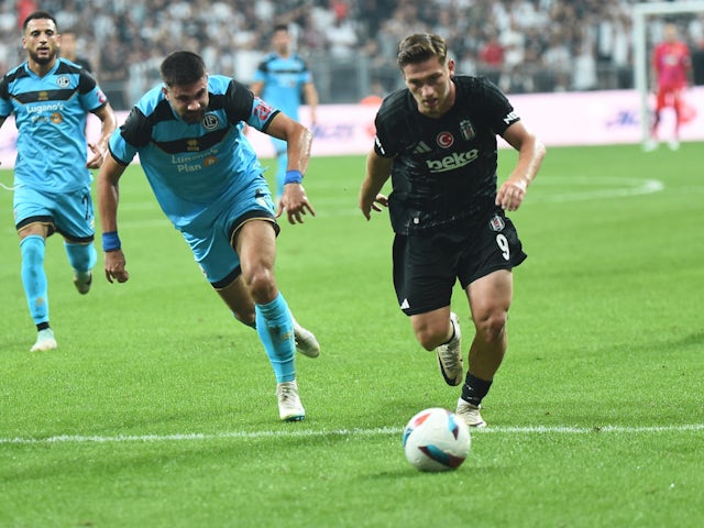 Besiktas winger Semih Kilicsoy in action in August 2024.