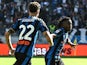 Ademola Lookman celebrates scoring for Atalanta BC on September 13, 2024