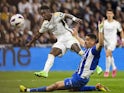 Real Madrid's Vinicius Junior in action against Alaves on May 14, 2024