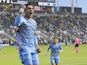 New York City FC striker Alonso Martinez celebrates a goal on May 15, 2024