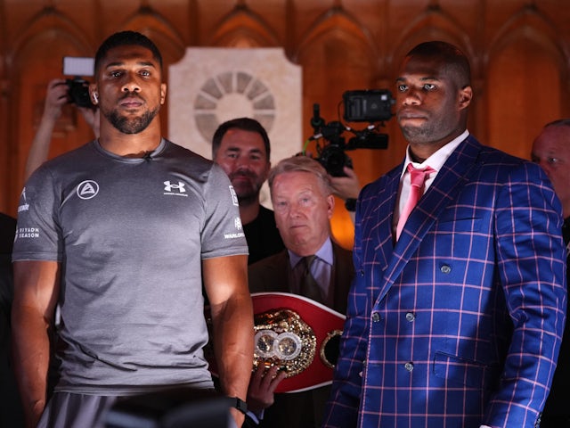 Anthony Joshua and Daniel Dubois on September 19, 2024.